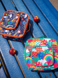 Frugi lunch bag Fun Frenzy rainbow print (British brand)