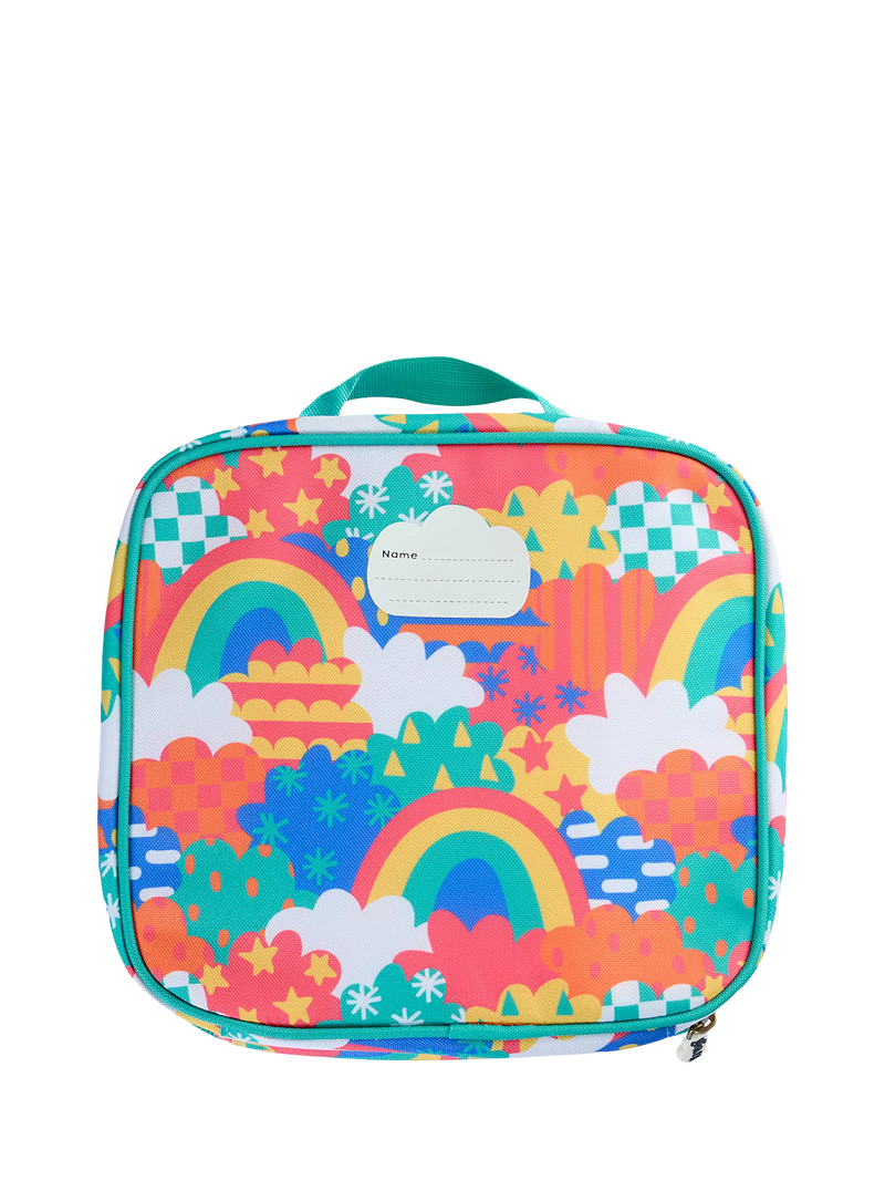 Frugi lunch bag Fun Frenzy rainbow print (British brand)