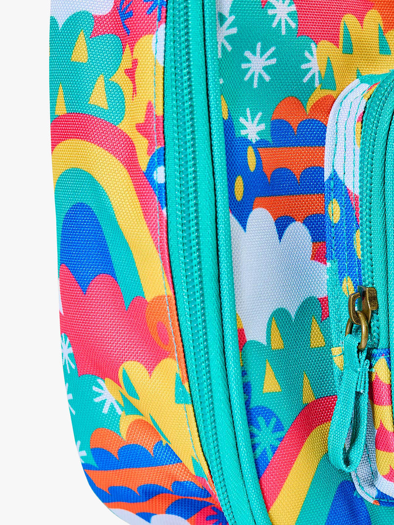 Frugi lunch bag Fun Frenzy rainbow print (British brand)