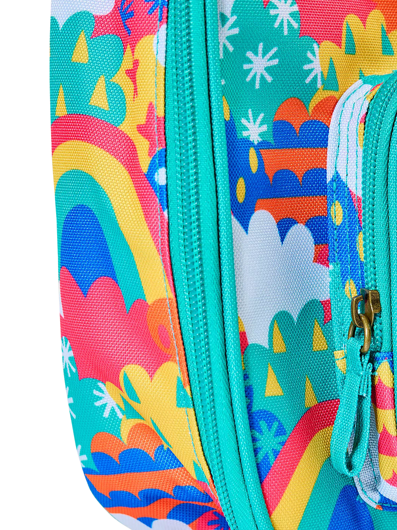 Frugi lunch bag Fun Frenzy rainbow print (British brand)
