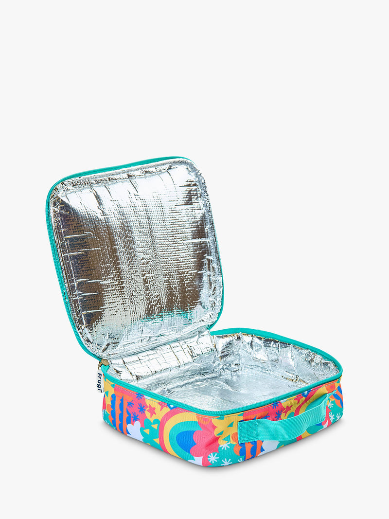 Frugi lunch bag Fun Frenzy rainbow print (British brand)