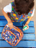 Frugi kids lunch bag Explore The Stars with foil lining - British product