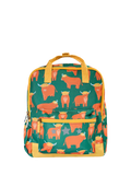 Frugi Explorers children's backpack with cow motif - British product