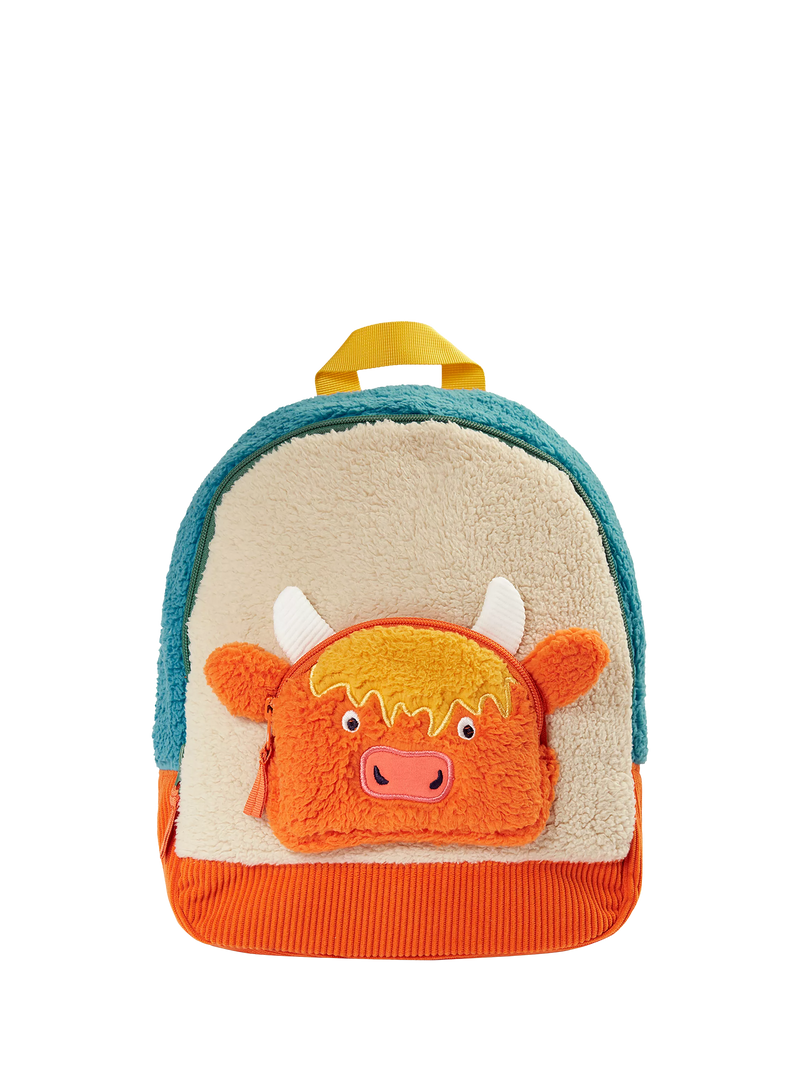 Frugi kids fleece character backpack multi, UK version