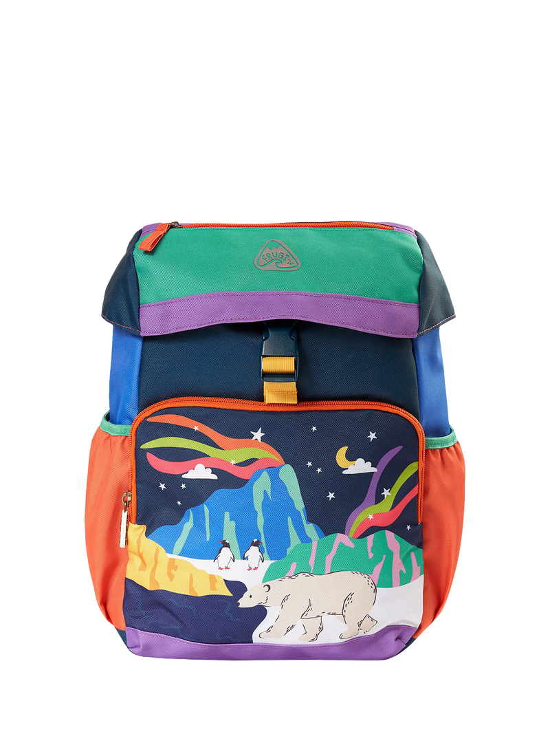 Frugi Navi Colour Block Backpack for kids, imported from the UK