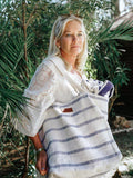 Seaspray Jumbie stripe beach bag and purse set - British product
