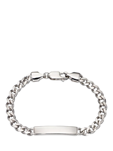John Lewis Little Star Kids Bailey Curb Chain ID Bracelet Silver- Buy online at McGrocer