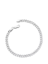 John Lewis Little Star Kids' Dylan Curb Chain Bracelet, Silver, 18cm- Buy online at McGrocer