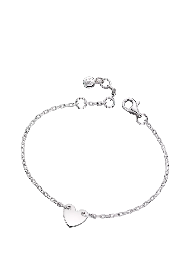 Little Star kids Anna heart charm bracelet silver, imported from the UK