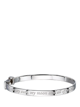 John Lewis Little Star Kids' Luna Sun and Moon Silver Bangle 5.5cm- Buy online at McGrocer