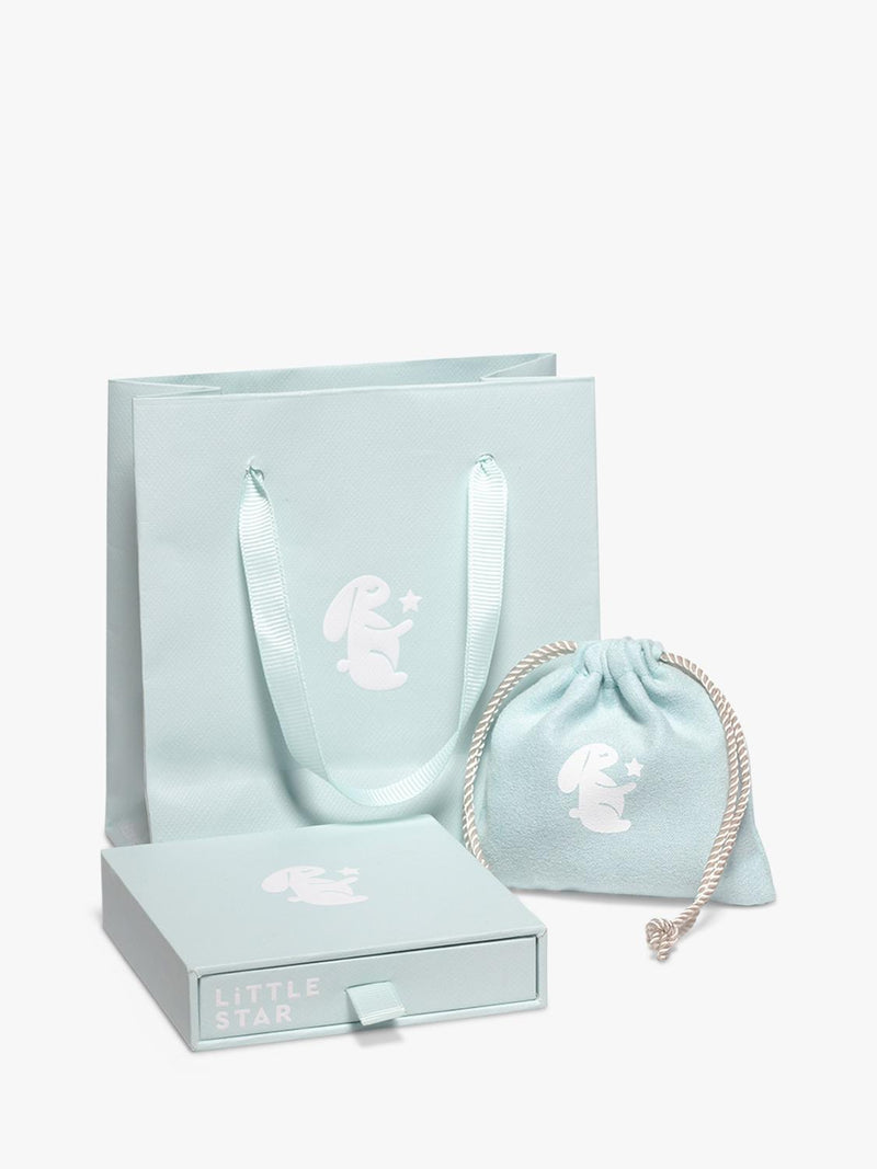 Little Star silver kids' bangle sun and moon - British product
