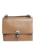 Pre-loved Fendi Kan I leather crossbody bag in brown - British product
