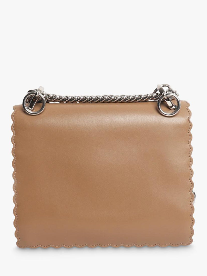 Pre-loved Fendi Kan I leather crossbody bag in brown - British product