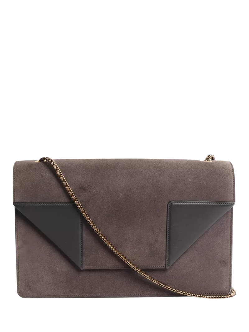SAINT LAURENT Betty suede chain bag brown 27.5cm - British product