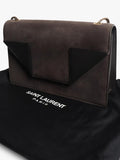 SAINT LAURENT Betty suede chain bag brown 27.5cm - British product