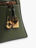 Pre-loved Loro Piana green leather crossbody bag - British product