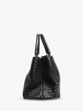 Bottega Veneta black intrecciato leather top handle bag - British product