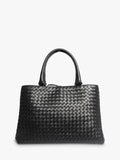 Bottega Veneta black intrecciato leather top handle bag - British product