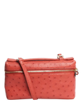 Pre-loved Loro Piana pink ostrich leather crossbody bag (British brand)