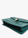 Bvlgari Serpenti Forever green leather shoulder bag, imported from the UK