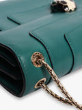 Bvlgari Serpenti Forever green leather shoulder bag, imported from the UK