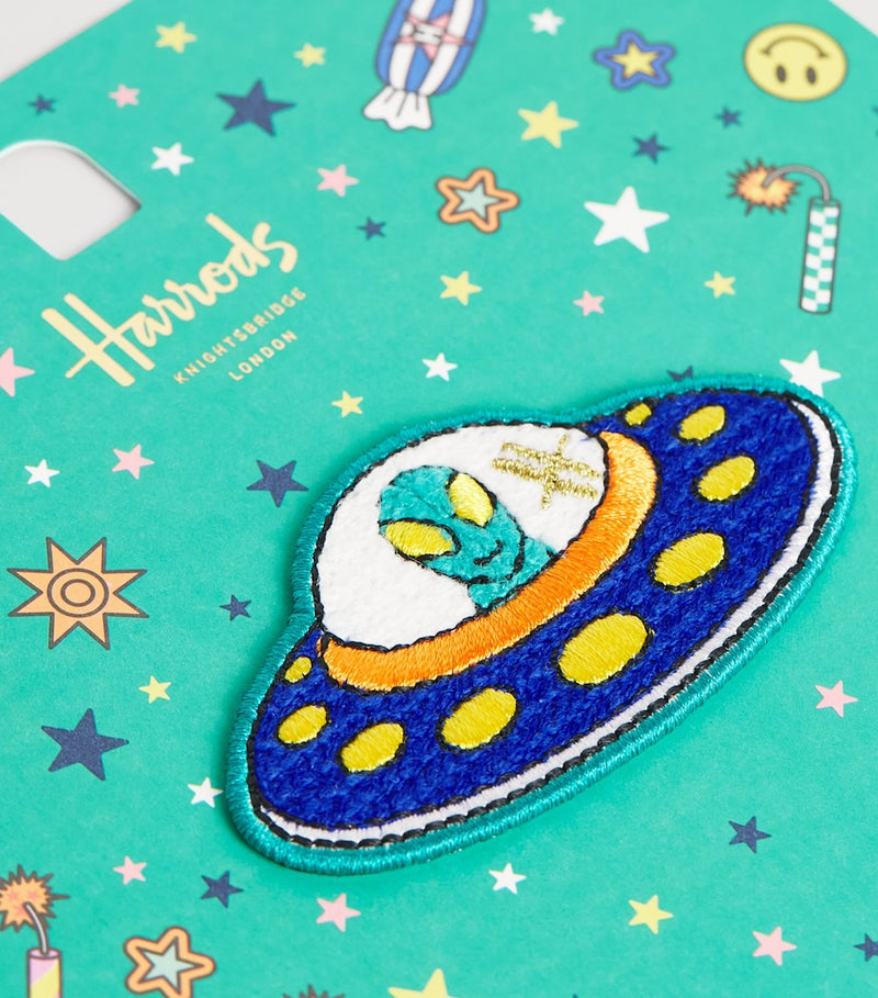 Harrods Pop Rocket alien embroidered patch - British product
