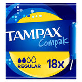 Tampax Compak Regular Tampons Applicator 18X Suncare & Travel Boots