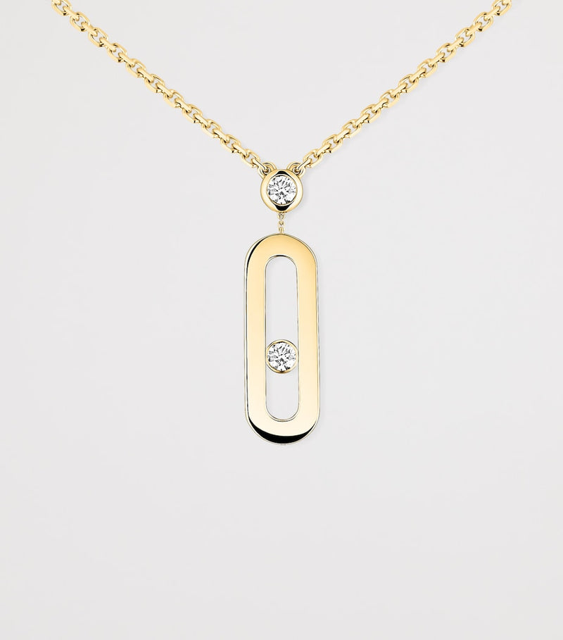 Messika Move Uno yellow gold diamond necklace 0.13ct (British brand)