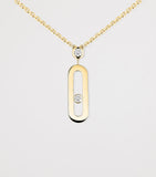 Messika Move Uno yellow gold diamond necklace 0.13ct (British brand)