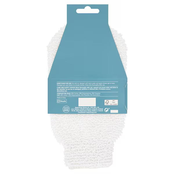 Superdrug Exfoliating Mitt for body care (British brand)