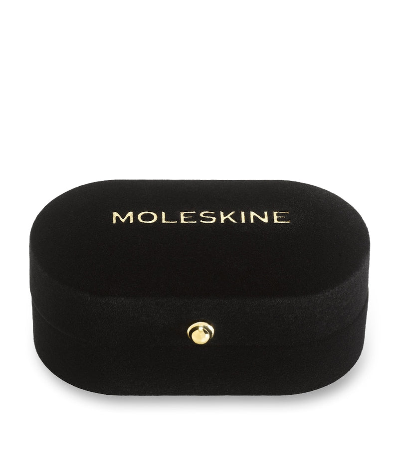 Moleskine gold-plated E notebook charm, imported from the UK