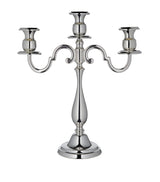 Harrods Greggio Three-Arm Candelabra Silver Plated Candle Holder- Buy online at McGrocer