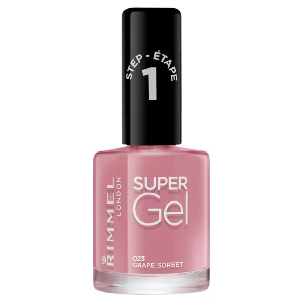 Rimmel Super Gel Nail Polish Grape Sorbet, imported from the UK