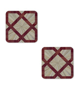 Harrods Hestia Set of 2 Arabesque Square Coasters Decorative Coasters- Buy online at McGrocer