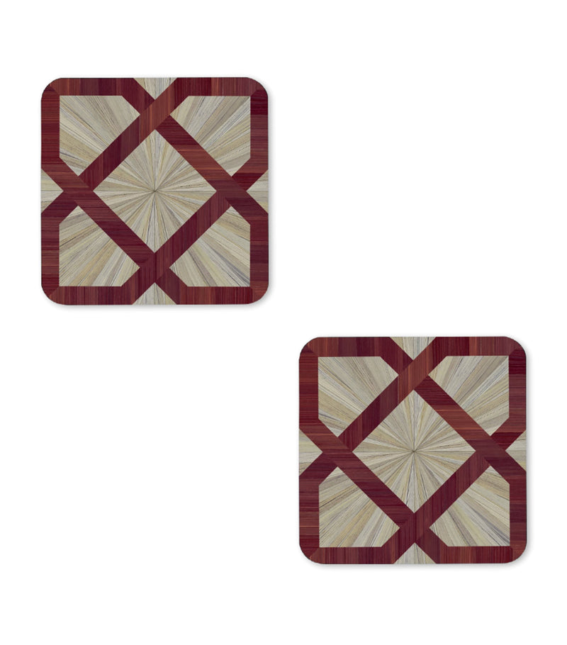 Hestia Arabesque Square Coasters Set of 2, UK version