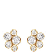 Harrods Boodles Yellow Gold and Diamond Raindance Cluster Stud Earrings 9mm- Buy online at McGrocer