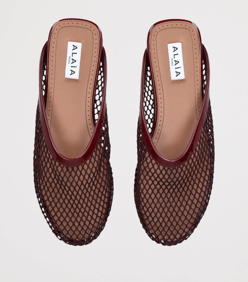 Alaïa fishnet mules flat shoes - British product