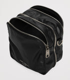 Dolce&Gabbana patent leather cross-body bag with silver-tone hardware - British product