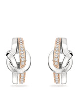Harrods Boodles The Knot Rose and White Gold Diamond Earrings- Buy online at McGrocer