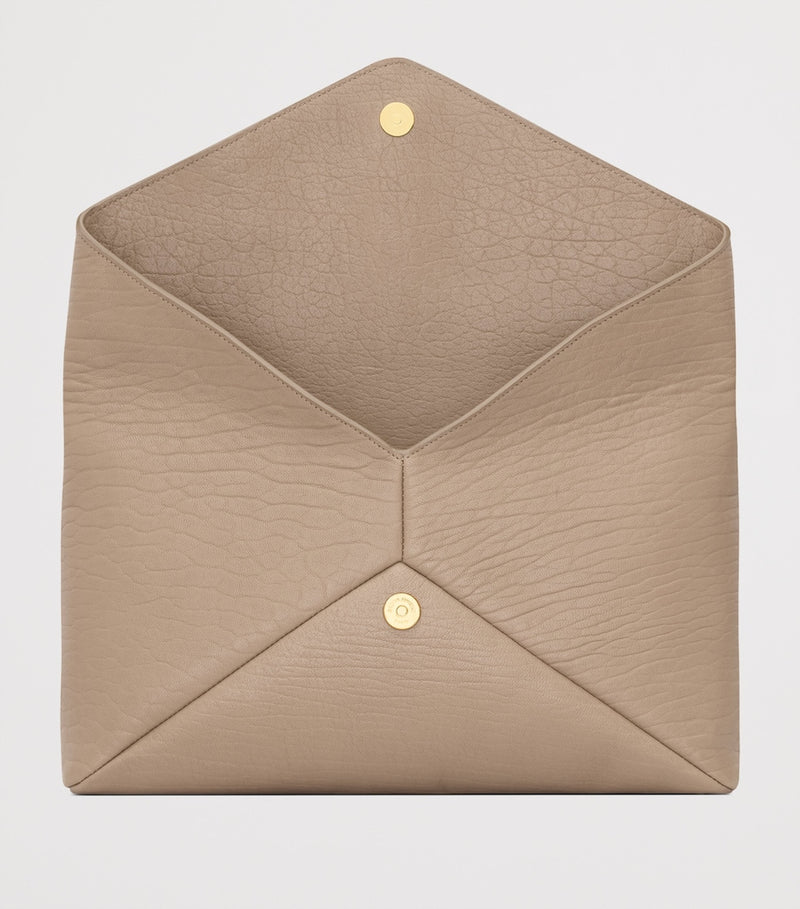 Saint Laurent Cassandre large leather envelope pouch, UK version