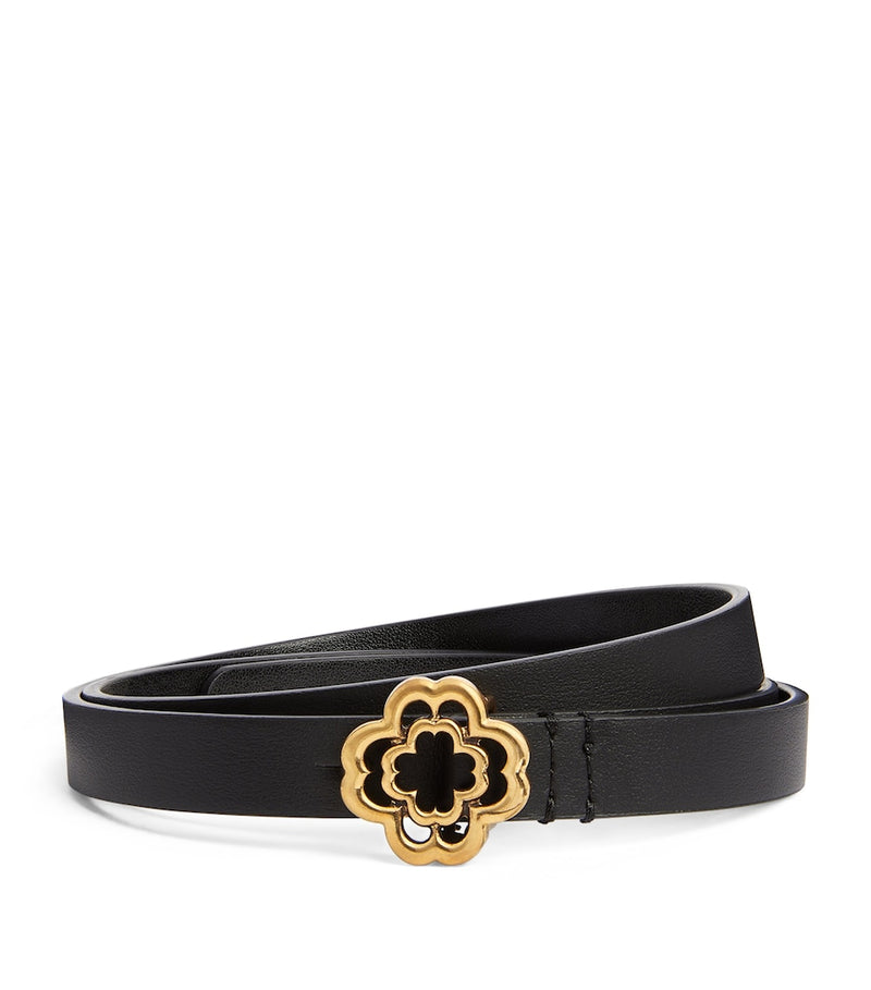 Maje leather logo thin belt - British product