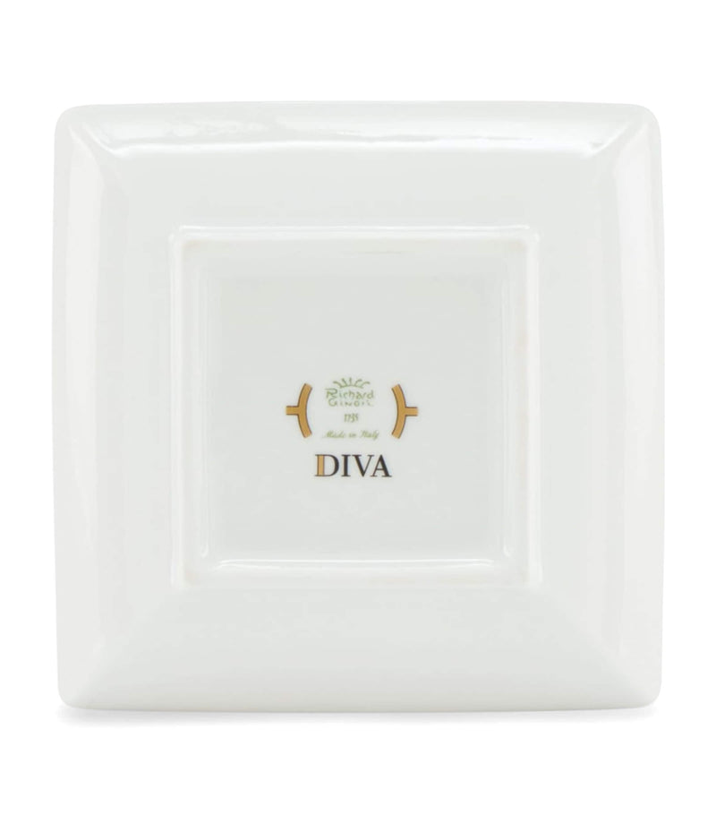 GINORI 1735 porcelain Colonna Diva Square change tray 13.5cm, UK version