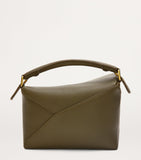 LOEWE Mini Puzzle Edge calfskin leather top-handle bag, imported from the UK