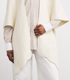 100% Cashmere Long Sleeve Stole with Panelling and Scalloped Edges