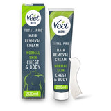 Veet Men Hair Removal Cream Chest & Body Normal Skin 200ml GOODS Superdrug