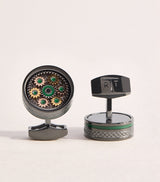 Harrods Tateossian Gunmetal Septa Gear Cufflinks- Buy online at McGrocer