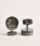 Tateossian Septa Gear cufflinks with rotating gears, imported from the UK