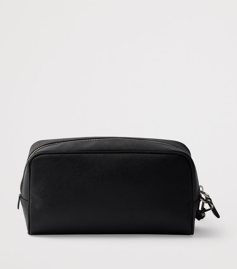 Prada Saffiano leather triangle pouch, imported from the UK