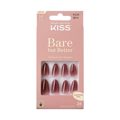 Kiss Bare-But-Better TruNude Press On Nails Medium Almond 31 Count