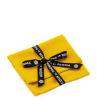 Acqua di Parma leather candle base with yellow stitching, imported from the UK